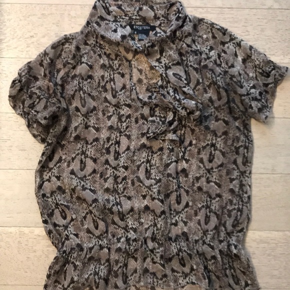 Etcetera Tops - Etcetera python silk blouse Etcetera Tops - Etcetera python silk blouse